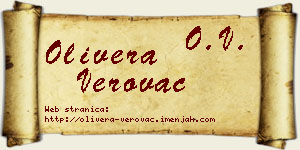 Olivera Verovac vizit kartica